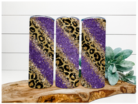 Thumbnail for Purple Leopard Tumbler, 20 oz Skinny Tumbler - DECOETUMBLER-108