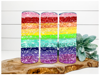 Thumbnail for Rainbow Tumbler, Pride Tumbler, 20 oz Skinny Tumbler - DECOETUMBLER-142