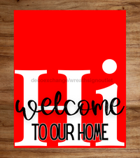 Thumbnail for Red Hi Door Hanger Dco-01659-Dh-R 16X18’ Rectange Wood