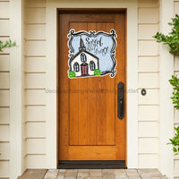 Thumbnail for Religious Church Cut Bow Holes 22" Wood Door Hanger - DECOE-W-903447-DH