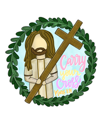 Thumbnail for Religious Easter 22" Wood Door Hanger - DECOE-W-903723-DH