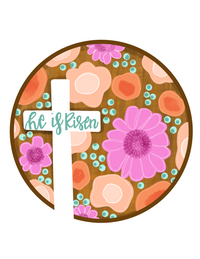 Thumbnail for Religious He Is Risen 22" Wood Door Hanger - DECOE-W-903722-DH