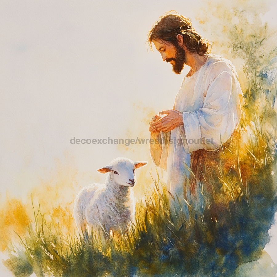 Religious Easter Sign, DCO-13479, Sign For Wreath, 10x10" Metal Sign