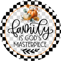 Thumbnail for Religious Family Sign, DECOE-5258-D, Sign For Wreath, 10