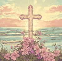 Thumbnail for Religious Sign, Cross Sign, DCO-02395, Sign For Wreath, 10x10 Metal Sign