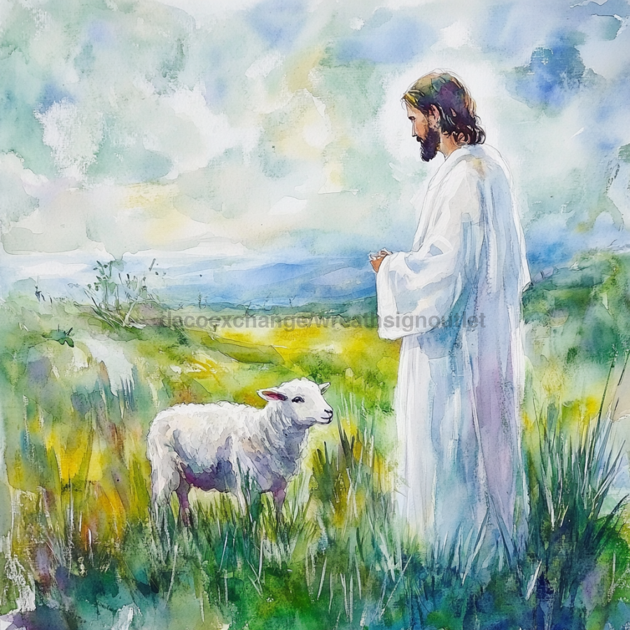 Religious Sign, DCO-13442, Sign For Wreath, 10x10" Metal Sign