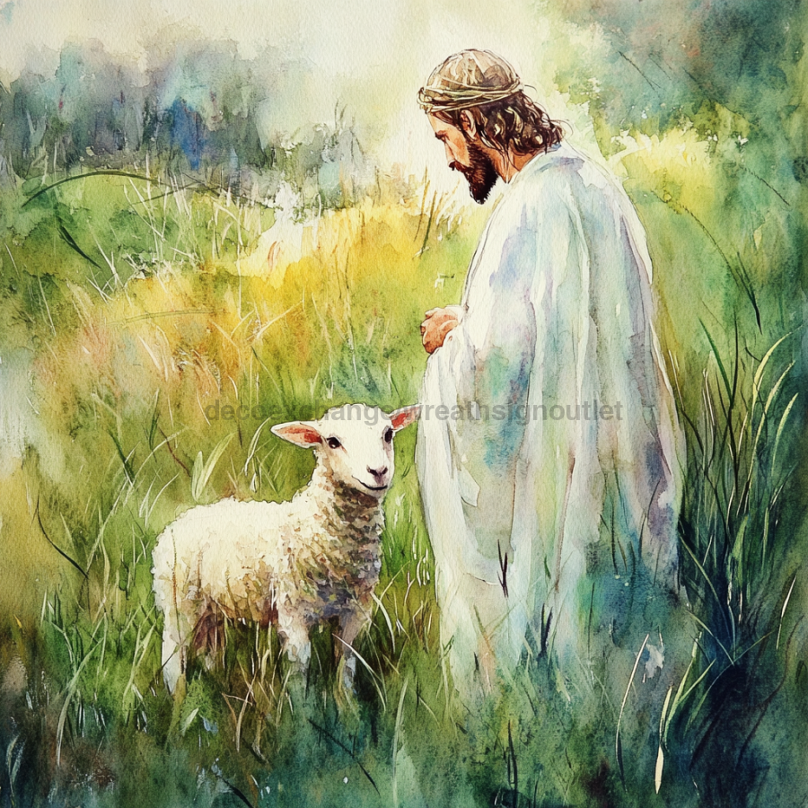 Religious Sign, DCO-13443, Sign For Wreath, 10x10" Metal Sign