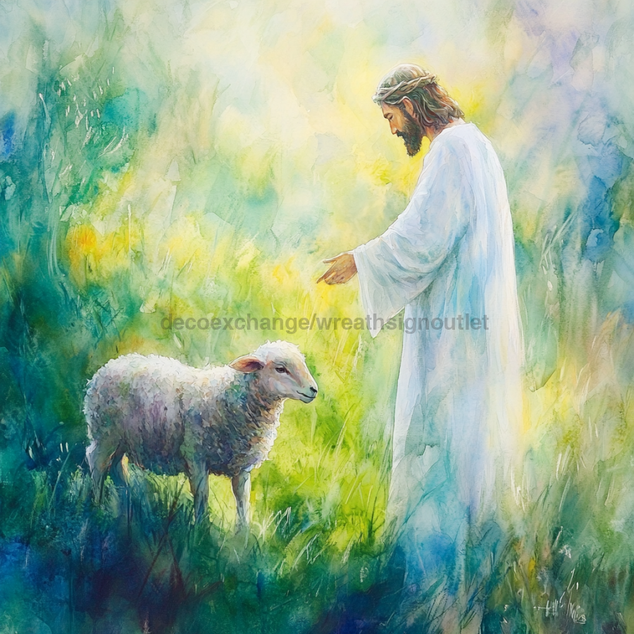 Religious Sign, DCO-13444, Sign For Wreath, 10x10" Metal Sign