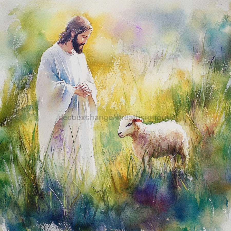 Religious Sign, DCO-13445, Sign For Wreath, 10x10" Metal Sign