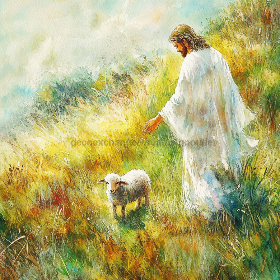 Religious Sign, DCO-13446, Sign For Wreath, 10x10" Metal Sign