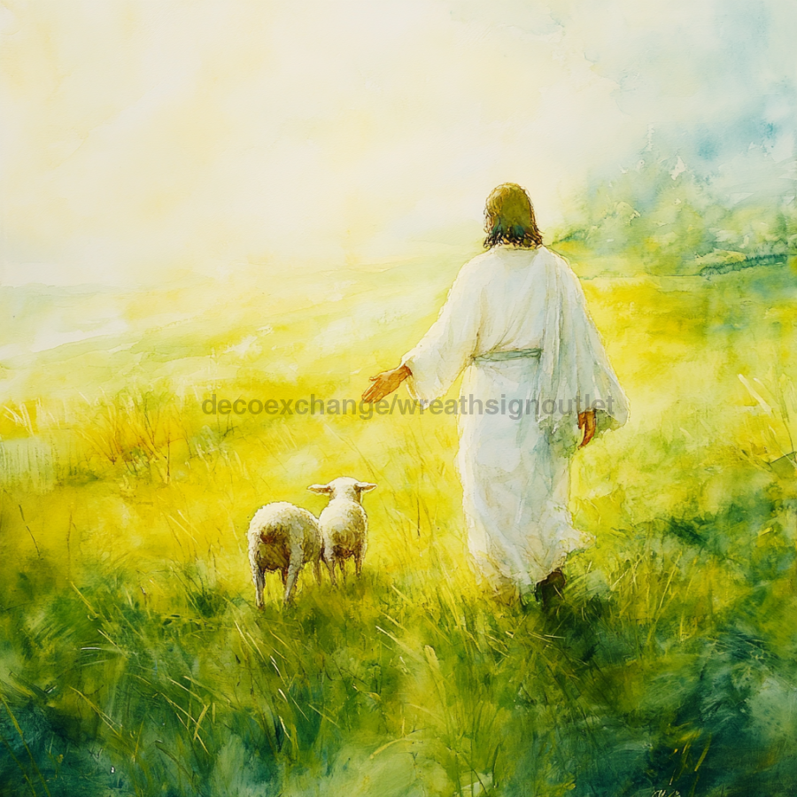 Religious Sign, DCO-13448, Sign For Wreath, 10x10" Metal Sign