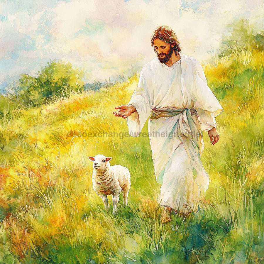 Religious Sign, DCO-13449, Sign For Wreath, 10x10" Metal Sign