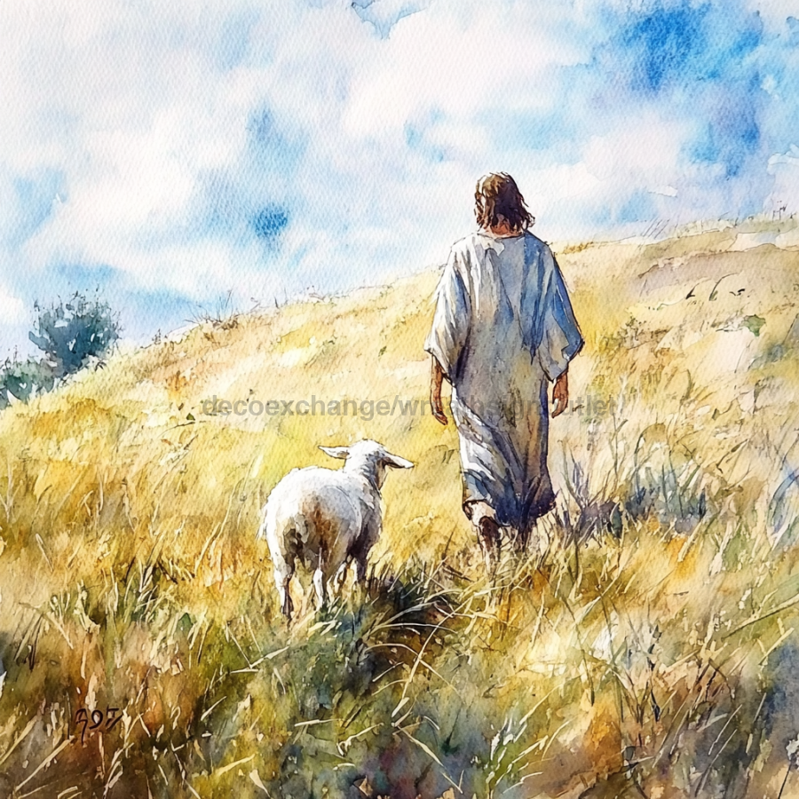 Religious Sign, DCO-13450, Sign For Wreath, 10x10" Metal Sign