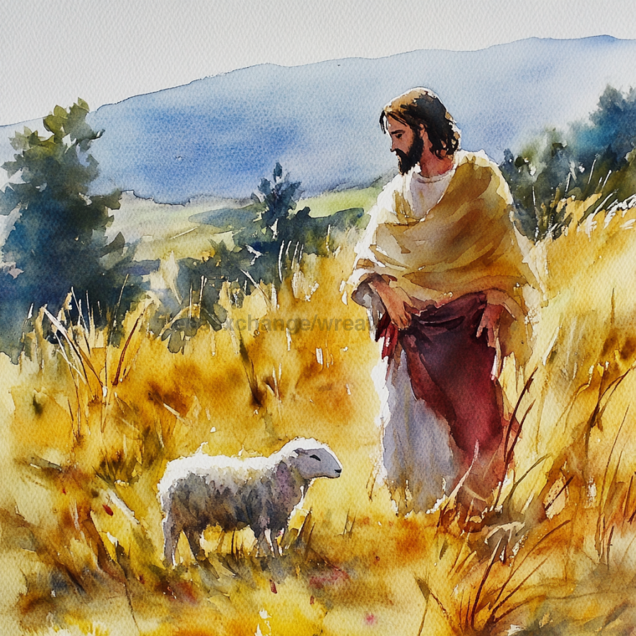 Religious Sign, DCO-13452, Sign For Wreath, 10x10" Metal Sign