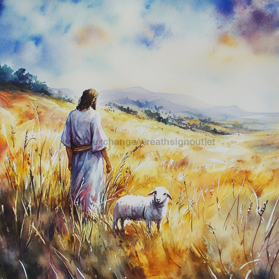 Religious Sign, DCO-13453, Sign For Wreath, 10x10" Metal Sign