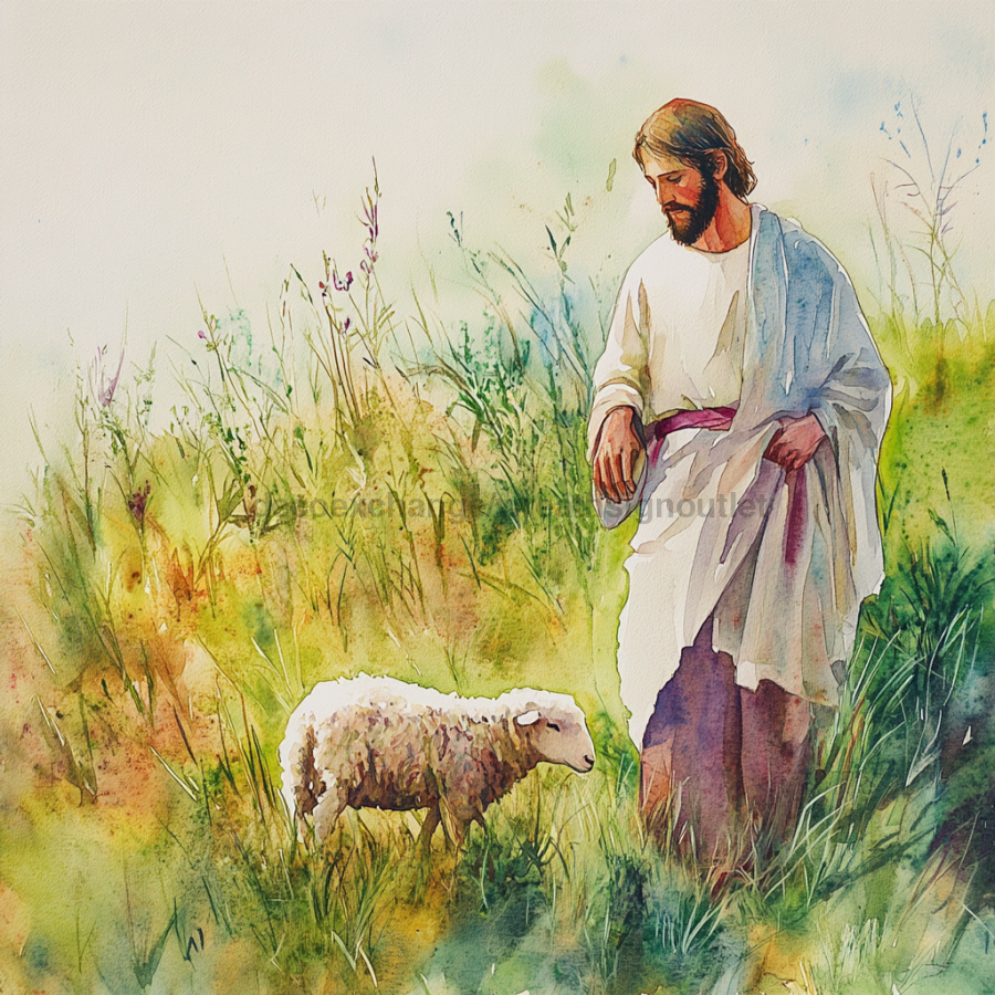 Religious Sign, DCO-13455, Sign For Wreath, 10x10" Metal Sign