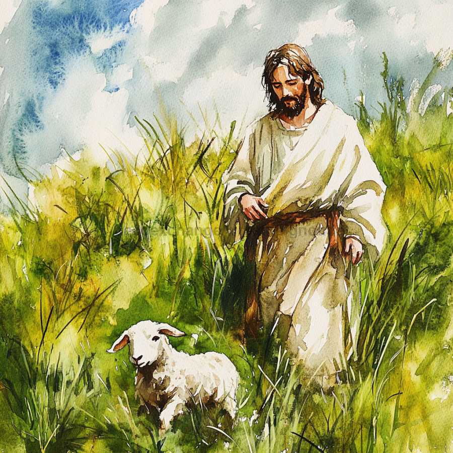 Religious Sign, DCO-13457, Sign For Wreath, 10x10" Metal Sign