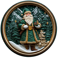 Thumbnail for Santa Claus Wall Art, MB-00053, Sign For Wreath, 10