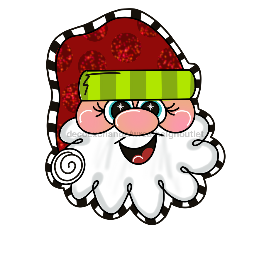 Santa Door Hanger Mj-W-00015 22‚Äô Wood