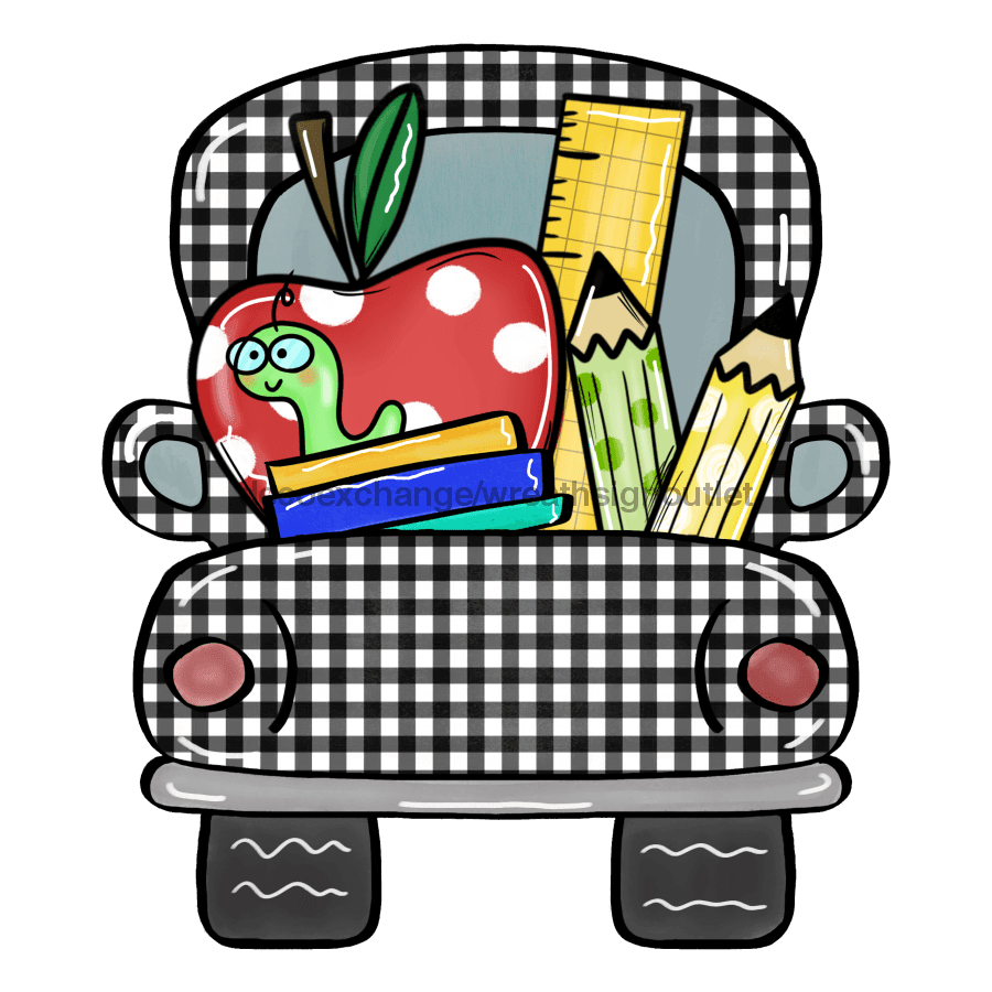 School Sign, Black School Truck Sign, wood sign, DECOE-W-044 door hanger, occupational