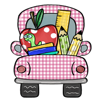 Thumbnail for School Sign, Pink School Truck Sign, wood sign, DECOE-W-048 - DecoExchange¬Æ