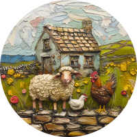Thumbnail for Sheep Sign, DECOE-5307-D, Sign For Wreath, 10