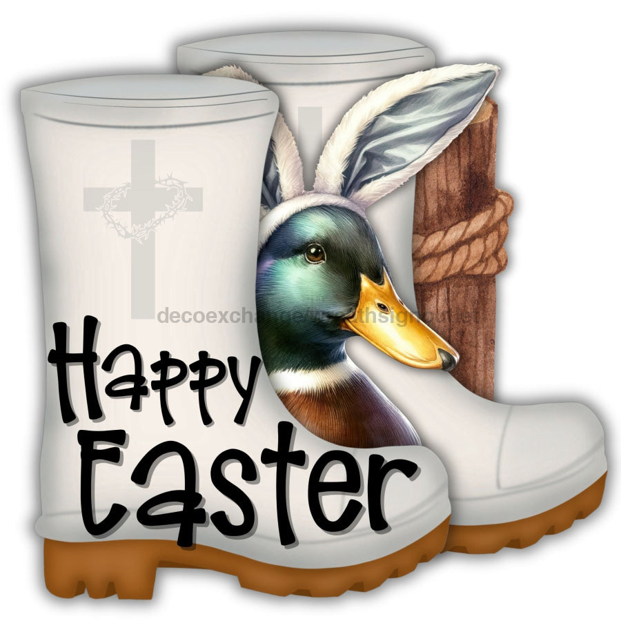 Shrimp Boots Happy Easter 22" Wood Door Hanger - DECOE-W-903674-DH