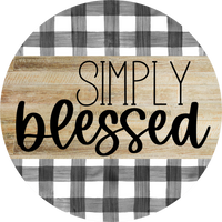 Thumbnail for Simply Blessed Sign, DECOE-5268-D, Sign For Wreath, 10