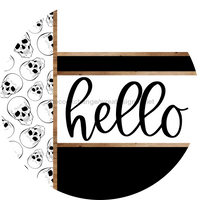 Thumbnail for Skulls Door Hanger, Hello Door Hanger, DCO-01822-DH, 18