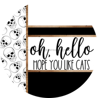 Thumbnail for Skulls Door Hanger, Hello Like Cats Door Hanger, DCO-01815-DH, 18