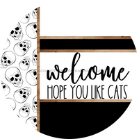 Thumbnail for Skulls Door Hanger, Welcome Like Cats Door Hanger, DCO-01814-DH, 18