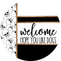 Thumbnail for Skulls Door Hanger, Welcome Like Dogs Door Hanger, DCO-01812-DH, 18