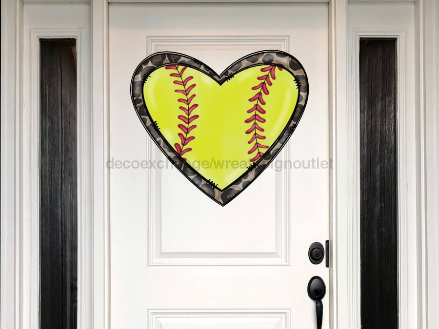 Softball Sign Sports Wood Sign Door Hanger Decoe-W-148 22