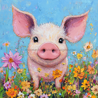 Thumbnail for Spring Pig Sign, DCO-13370, Sign For Wreath, 10x10