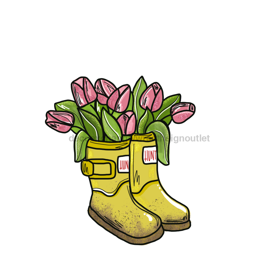 Spring Rubber Boots Door Hanger Mj-W-00021 22‚Äô Wood