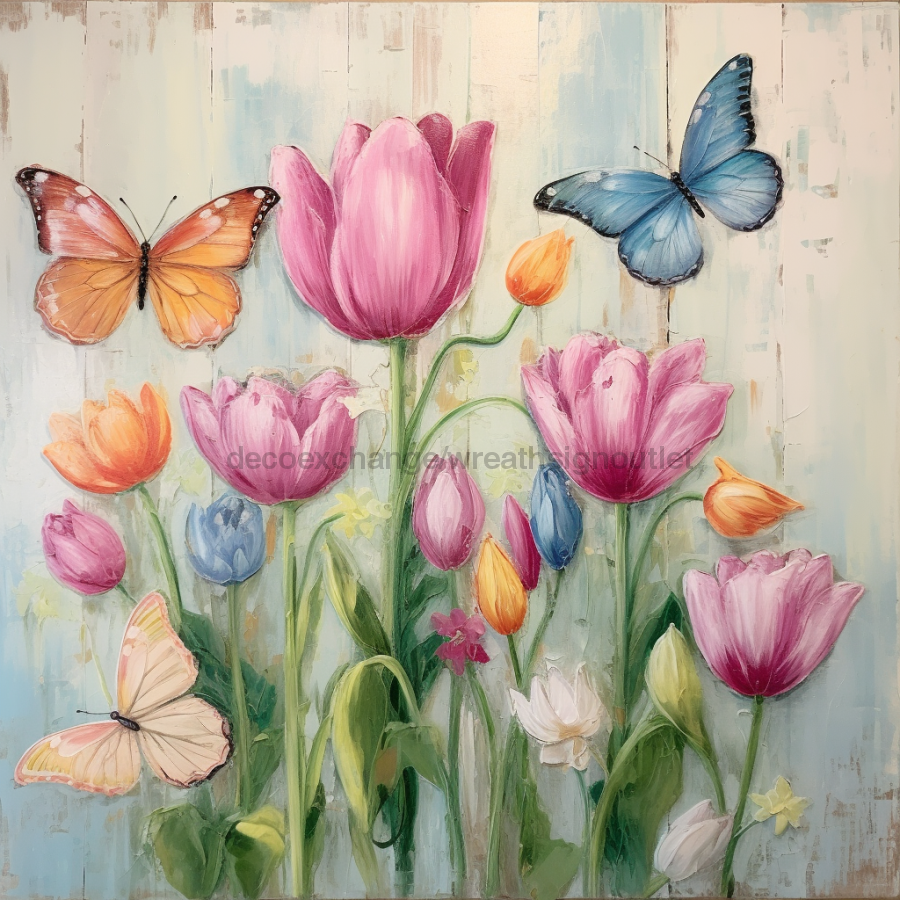 Spring Sign Floral Dco-00957 For Wreath 10X10 Metal