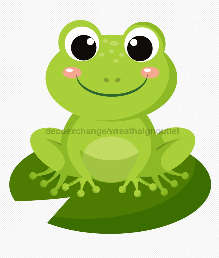 Spring Sign Frog Wood Sign Decoe-W-904094-Dh 22‚Äô‚Äô Door Hanger