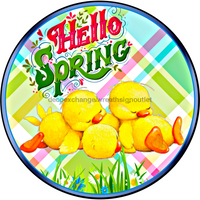 Thumbnail for Wreath Sign, Spring Sign, Hello Spring Chicks, 10