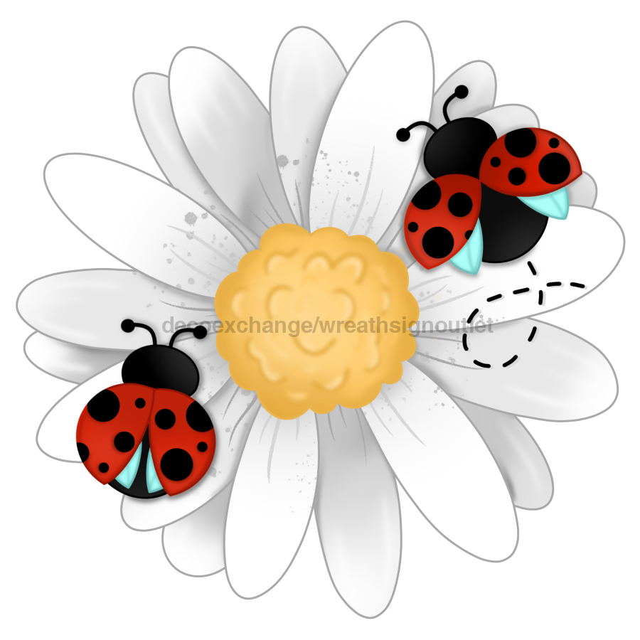 Spring Summer Daisy 22" Wood Door Hanger - CR-W-121-DH