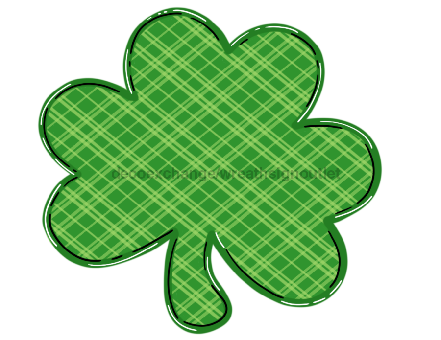 St Patricks Day Clover 22" Wood Door Hanger - DECOE-W-341-DH