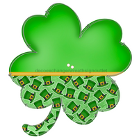Thumbnail for St Patricks Day Cut Bow Holes 22" Wood Door Hanger - DECOE-W-903434-DH