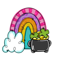Thumbnail for St Patricks Day Rainbow Door Hanger, MJ-W-00128-DH, 22in Wood Door Hanger