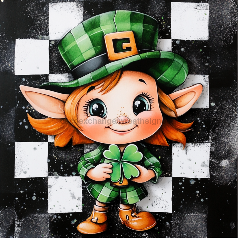 St Patricks Day Sign, Leprechan Sign, DCO-02318, Sign For Wreath, 10x10 Metal Sign