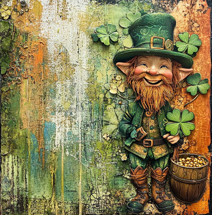 St Patricks Day Sign, Leprechan Sign, DCO-02329, Sign For Wreath, 10x10 Metal Sign