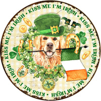 Thumbnail for St Patricks Day Rustic 10" Metal Wreath Sign - DECOE-4780