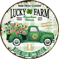 Thumbnail for St Patricks Day Rustic 10" Metal Wreath Sign - DECOE-4781