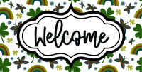 Thumbnail for St Patricks Day Welcome Sign Dco-00718 For Wreath 6X12 Metal