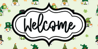Thumbnail for St Patricks Day Welcome Sign Dco-00720 For Wreath 6X12 Metal