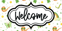 Thumbnail for St Patricks Day Welcome Sign Dco-00721 For Wreath 6X12 Metal