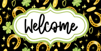 Thumbnail for St Patricks Day Welcome Sign Dco-00725 For Wreath 6X12 Metal